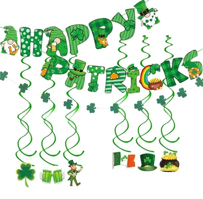 Shamrock Banner Set, 7 Stück, St. Patrick's Day Deko