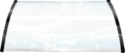 Image de Auvent, structure en polycarbonate, dimensions 90cm x 150cm, épaisseur 5mm, résistant aux intempéries, montage mural