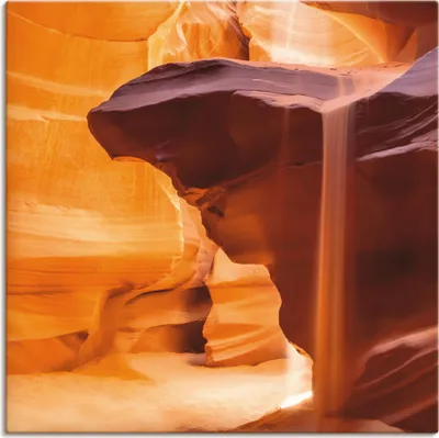 Produktbild von ARTland Leinwandbild Antelope Canyon Sanddusche Größe: 50x50 cm