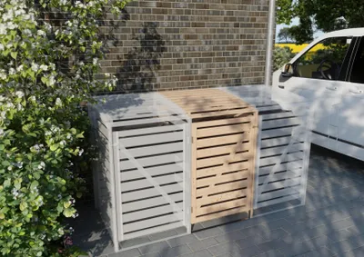 Produktbild von Mülltonnenbox Typ 1 - Erweiterung Lärche unbehandelt
