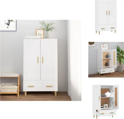Obrázek produktu pro vidaXL Highboard white 70x31x115 cm materiál na bázi dřeva - Příborníky