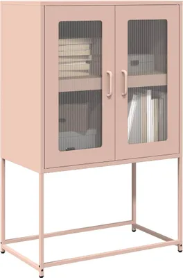 Produktbild von vidaXL Highboard Rosa 68x39x107 cm Stahl