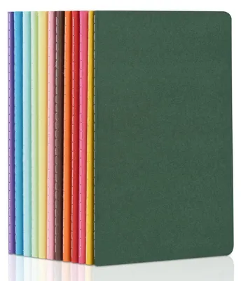 Productafbeelding van Notitieboekje A5, blanco, 12 stuks, 12 kleuren, 30 velgecertificeerd papier