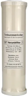 Produktbild von Keramikfilter 10' Kartusche Wasserfilter 0,5 µm gegen Viren, Bakterien