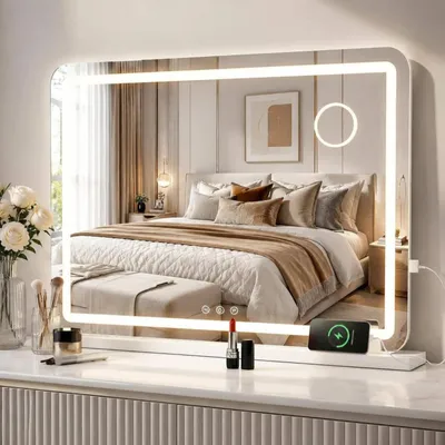 Productafbeelding van Clevich Hollywood make-up spiegel met verlichting, 80x60 cm