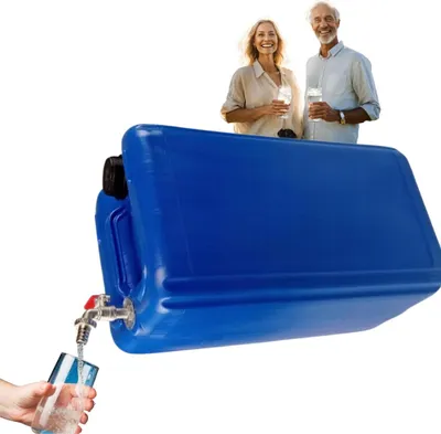 Produktbild von Anwicar Wasserkanister mit hahn - Wasser Kanister mit zapfhahn 30l - Camping Wassertank - Blau