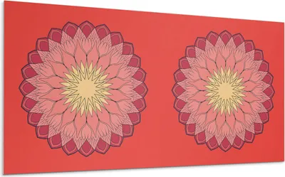 Produktbild von Blumenmandalamuster – Selbstklebende Fliesen – Wandverkleidung – Wandpaneel – PVC Fliesen – Vinylflisen – PCV Flisen – Selbstklebend – Wanddeko –100 x 50 cm
