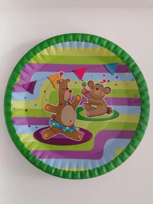 Produktbild von Geburtstagsparty-Set, 8 Pappteller, 23 cm, Bären 23 cm