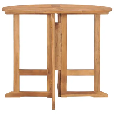 Immagine prodotto di vidaXL Tavolo da pranzo pieghevole da giardino Ø90x75 cm in legno massiccio di teak