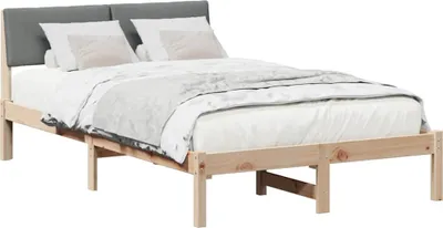 Obrázek produktu pro Rám postele s čelo hnědá a tmavě šedá 120 x 200 cm