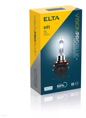 Zdjęcie produktu dla Elta H11 VisionProBlue +50% 55 W 12 V PGJ19-2, zestaw 2 sztuki EB2711TR