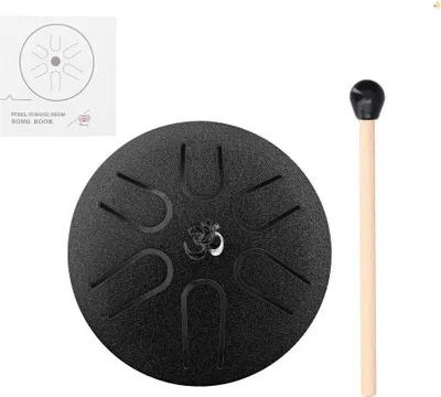 Obrázek produktu pro Mini buben / jazýčkový buben z oceli – 6 tónů – černý