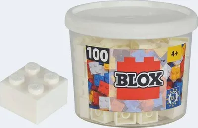 Produktbild von 100 Blox weiße 4er Steine in Dose