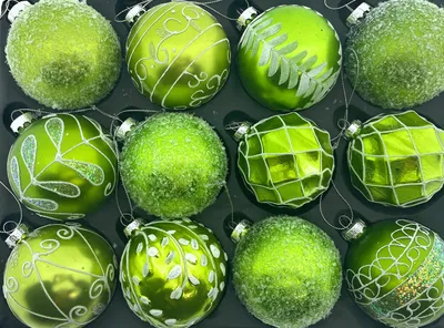 12 Glas-Weihnachtskugeln Ø 8 cm, Christbaumkugeln, Sortiment