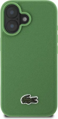 Obrázek produktu pro Lacoste Iconic Petit Pique Woven Logo MagSafe Zadní Kryt pro iPhone 16 Plus Green