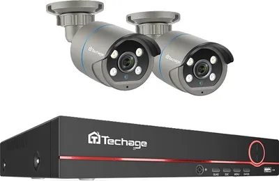 Produktbild von Sicherheitskamerasystem, 8-Kanal NVR, Zwei-Wege-Audio, 8CH NVR 2 Kameras-a
