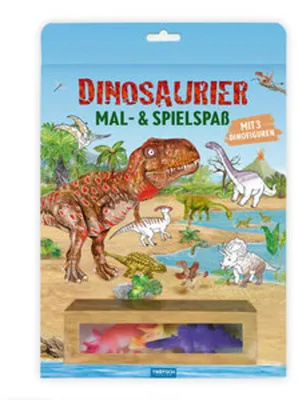Zdjęcie produktu dla TRÖTSCH – Kolorowanka „Dinozaury” – zabawa w kolorowanie i zabawę S2 Kolorowanka z zabawką | Od 3 lat