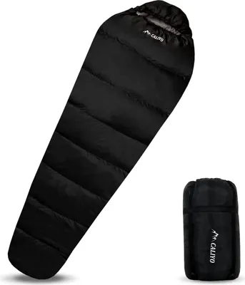Produktbild von Freetoo Schlafsack Camping, Schlafsäcke, Mumienschlafsack(Rechter Reißverschluss) – Schlafsack Winter und Sommer, -10°C bis 10°C, Outdoor Campen