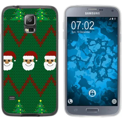 Produktbild von PhoneNatic Case kompatibel mit Samsung Galaxy S5 Neo Silikon-Hülle X Mas Weihnachten X-Mas Sweater M7