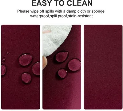 Imagen del producto de Mesa Ibzoa®: Mantel resistente de 100% poliéster, impermeable y resistente a las manchas, color rojo, 130 x 160 cm – ideal para comedores, jardines y celebraciones