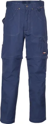 Image de pantalon de travail professionnel 2 en 1 Cofra Helsinki, 100% coton bleu 56