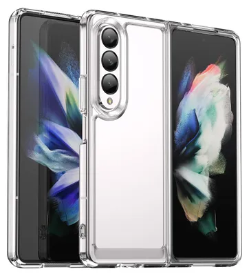 Immagine prodotto di Custodia per Samsung Galaxy Z Fold 3 5G trasparente, custodia protettiva in silicone TPU antiurto Trasparente