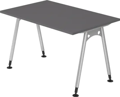 Produktbild von bümö Schreibtisch Serie-A - Größe:  120 x 80 cm, Nachbildung: Graphit