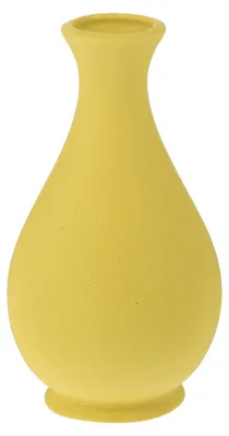 Image de Omgoods - Petit vase pour table, finition mate, couleur jaune