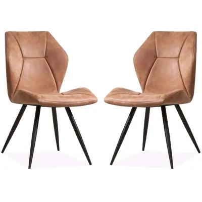 Produktbild von MX Sofa Tesla-Stuhl – Cognac – 2er-Set