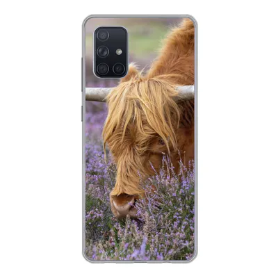 Produktbild von MuchoWow® Handyhülle Schutzhülle Hülle für Samsung Galaxy A51 Schottischer Highlander - Tiere - Heide Silikon Softcase Handy Hülle - Schutzabdeckung