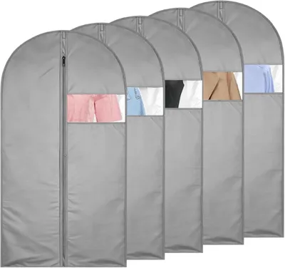 Produktbild von Kleiderbeutel mit Sichtfenster – Set aus 5 Stück – 60 x 100 cm, Reisebeutel
