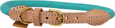 Immagine prodotto di Digby & Fox - Collare per cani, riflettente, in pelle ER1781 (XL - Collo: 56 cm-63 cm) (Petrol)