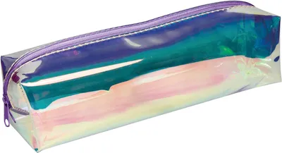 Imagen del producto de Estuche transparente con cremallera, de un compartimento, para uso escolar y de oficina