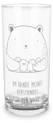 Produktbild von Mr. & Mrs. Panda Glas Bär Gefühl 400 ml - Transparent - Geschenk, Longdrinkglas, Tumbler, Wahnsinn, Teddy, Trinkglas, Verrückt, Cocktailglas, Durchgedreht, Wasserglas