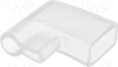 Zdjęcie produktu dla 10 sztuk osłon złączkowych pod kątem 90° do złączek o średnicy 6,3 mm, nieizolowane