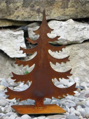 Productafbeelding van Edelrost, eenvoudige kerstboom, verschillende maten. Eenvoudige kerstboom - 50 cm