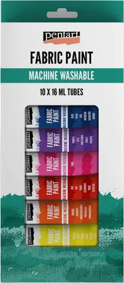 Zdjęcie produktu dla Farby do tkanin 10x16ml - Pentart