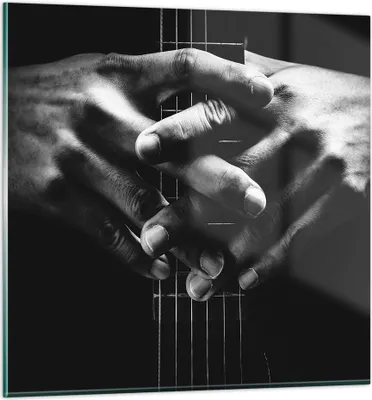 Produktbild von Bilder auf glas - Einteilig - Gitarre Musiker Musik - 30x30cm - Glasbilder - Wandbilder - Bilder - zum Aufhängen bereit - Wanddekoration aus Glas - Glas Bilder - Wandbild auf Glas - GAC30x30-4960