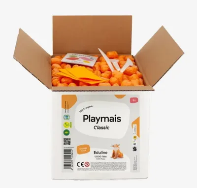 Produktbild von PlayMais Bastel Kreativität Eduline Classic Refill 1000 orange ab 3 Jahren