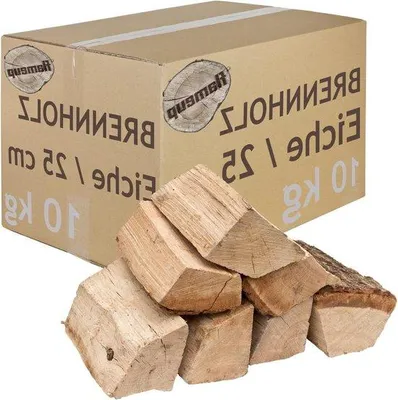 Zdjęcie produktu dla Kłody drewna dębowego do kominków otwartych – suszone – 10 kg – brązowe