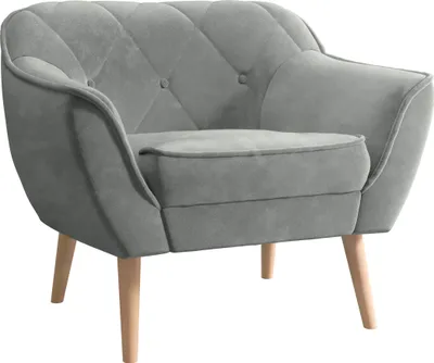 Produktbild von MIRJAN24 Sessel Skand 1, Polstersessel mit Wellenfeder, Holzfüße, Wohnzimmer Kollektion (Farbe: Kronos 53)
