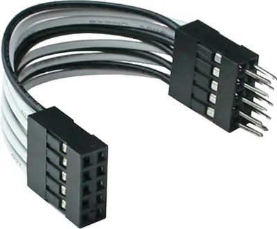 Image de InLine® 33440K Rallonge USB 2.0, interne, 2x 5 broches mâle à mâle femelle, 5cm