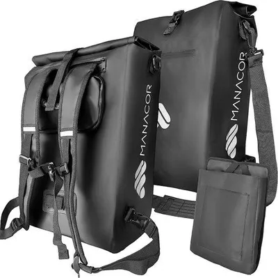 Produktbild von Famanu 3-in-1 Fahrradtasche wasserfest - Schwarz