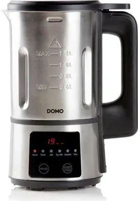 Immagine prodotto di Frullatore con funzione di riscaldamento DOMO Inox, 1,2 L, 6 programmi, 800 Watt, DO727BL
