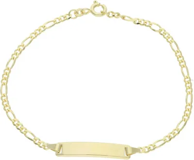 Produktbild von JuwelmaLux Armband für Gravur 333 Gold Figaro JL11-03-0122 18,5 cm
