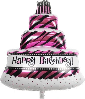 Produktbild von Happy Birthday Folienballon 30 x 25 CM Torte Luftballon