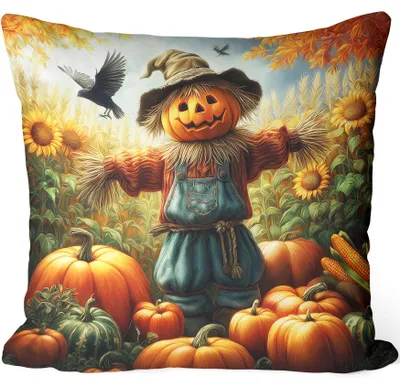 Produktbild von HomeView Herbst Kürbis Dekokissenhülle 40x40 cm