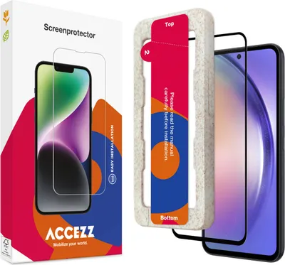 Produktbild von Accezz Vollflächige Schutzfolie aus gehärtetem Glas mit Applikator Samsung Galaxy A54 (5G) / S23 FE