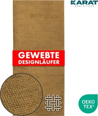 Produktbild von Teppich-Läufer Azade hochwertige Jacquard Weberei viele Farben Beige 80 x 150 cm