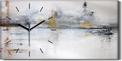 Produktbild von Leinwand Wanduhr Wandkunst Uhr Geräuschlos 60x30 Malerei Abstrakte Kunst - schwarze Hände